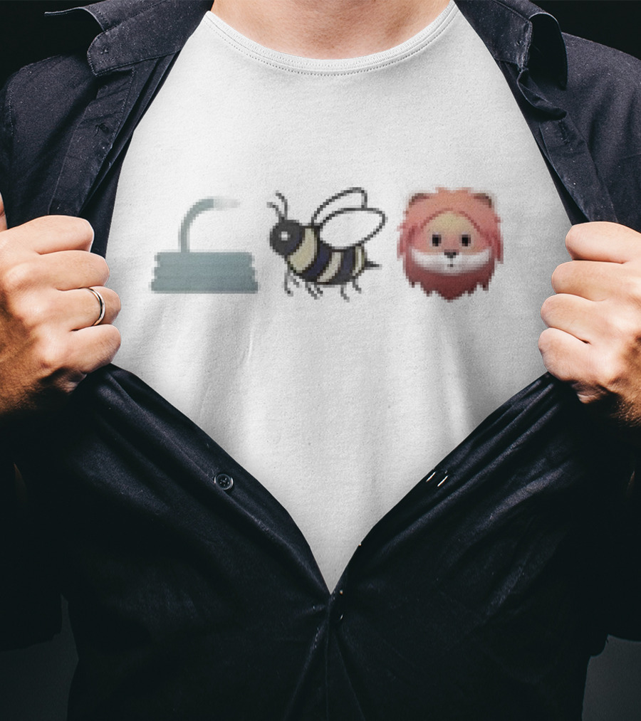 Snake Hose Bee Lion Emoji Sequence T-Shirt