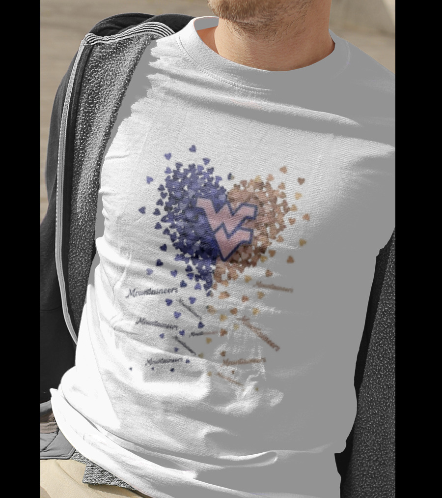 West Virginia Mountaineers Heart Logo Enthusiast T-Shirt