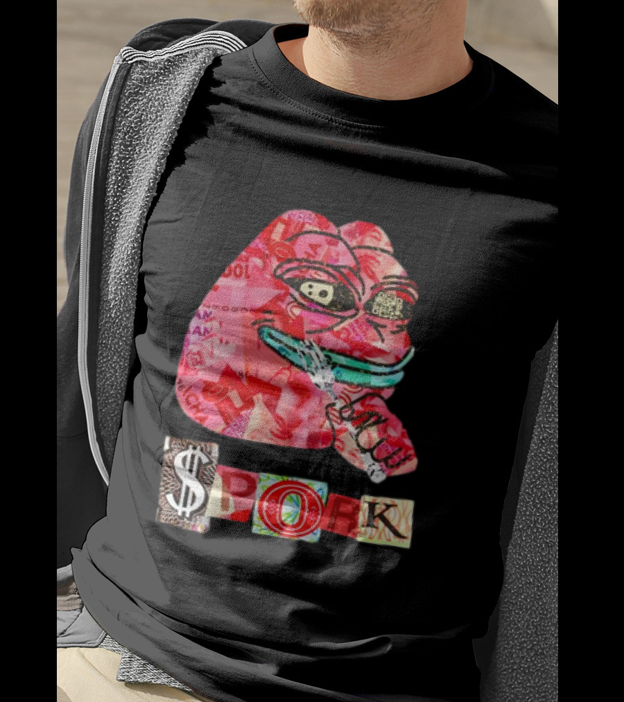 Colombo Spork Pepe Meme Collage Smoking T-Shirt