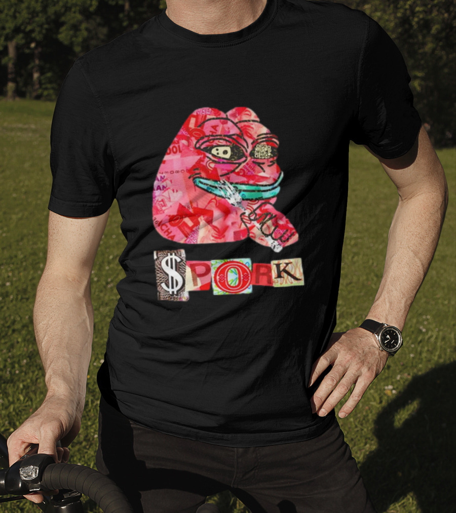Colombo Spork Pepe Meme Collage Smoking T-Shirt