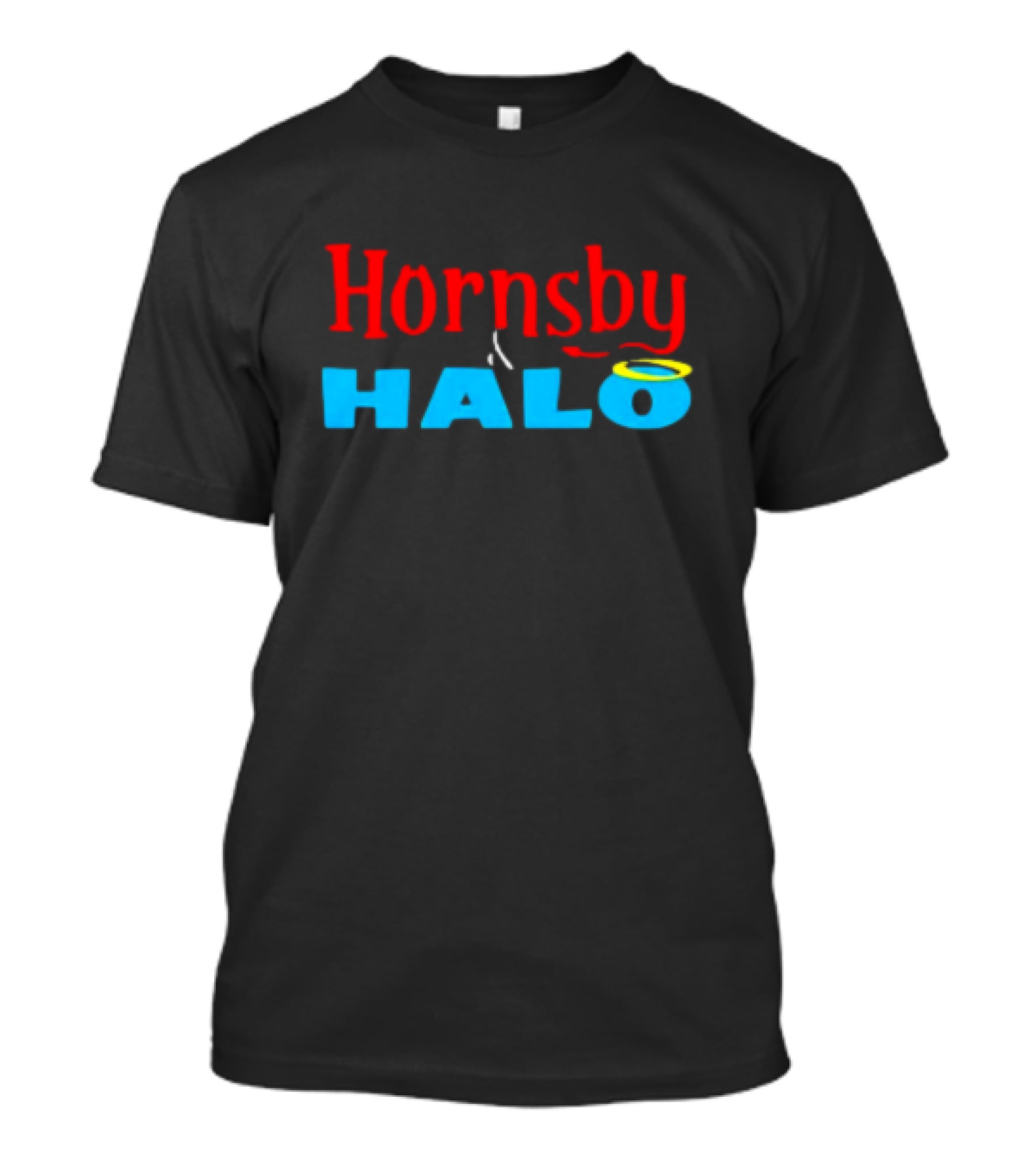 Hornsby And Halo Contrast With Devil Horns And Angel Ring T-Shirt