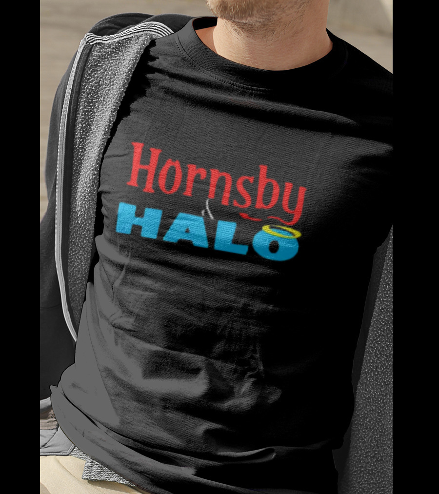 Hornsby And Halo Contrast With Devil Horns And Angel Ring T-Shirt