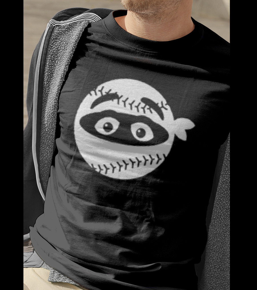 New York Mets Baseball Pitching Ninja Grimace T-Shirt
