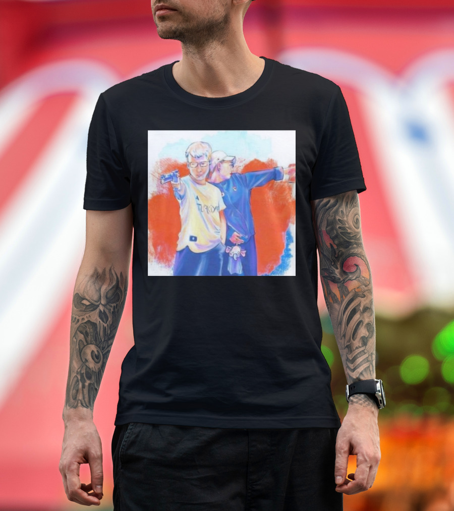 Yusuf Dikec Kim Yeji Shooters Olympics Paris 2024 Cartoon T-Shirt