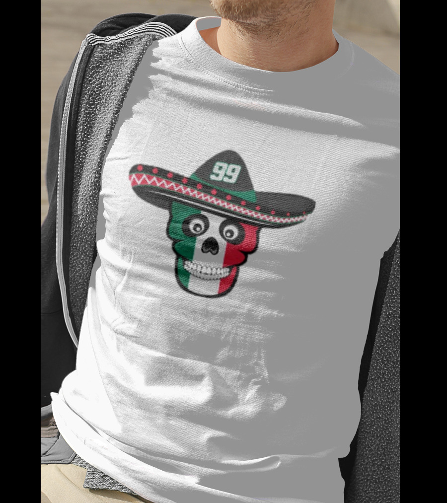Skull 99 Daniel Suarez Pancho Hat Mexican Colors T-Shirt
