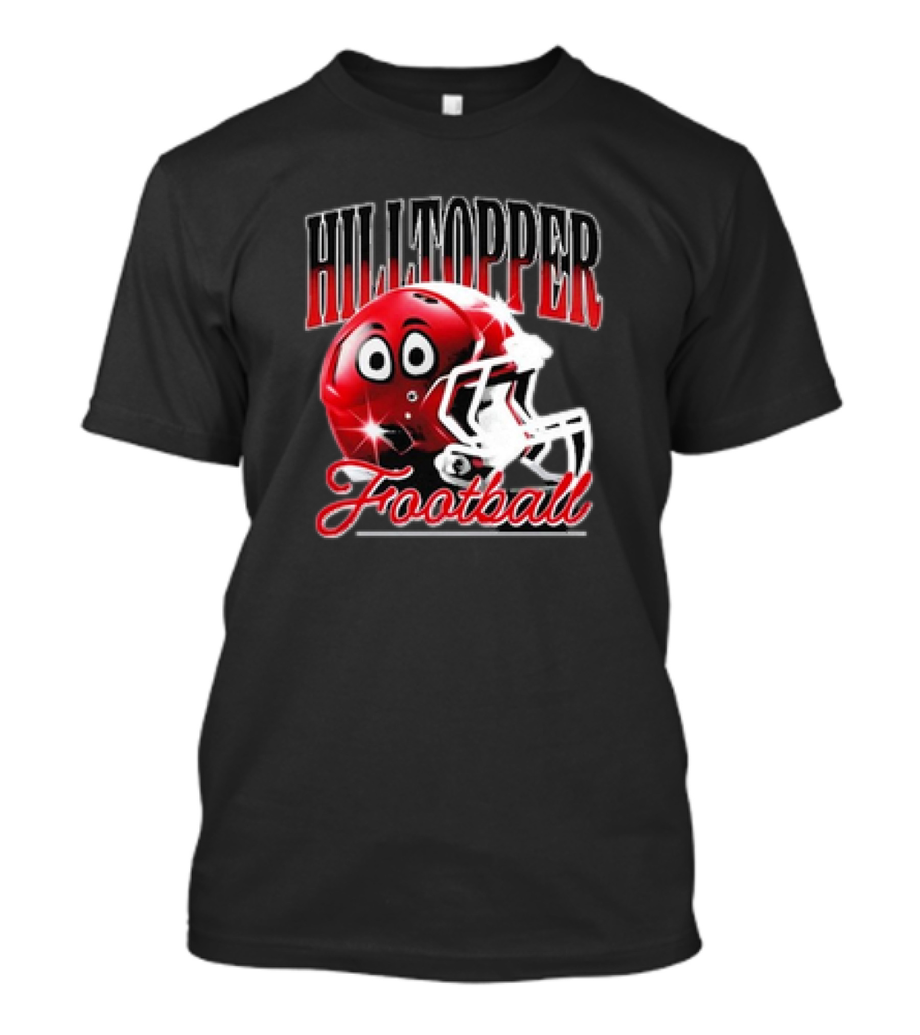 Hilltopper Football Big Red Helmet Pepper T-Shirt