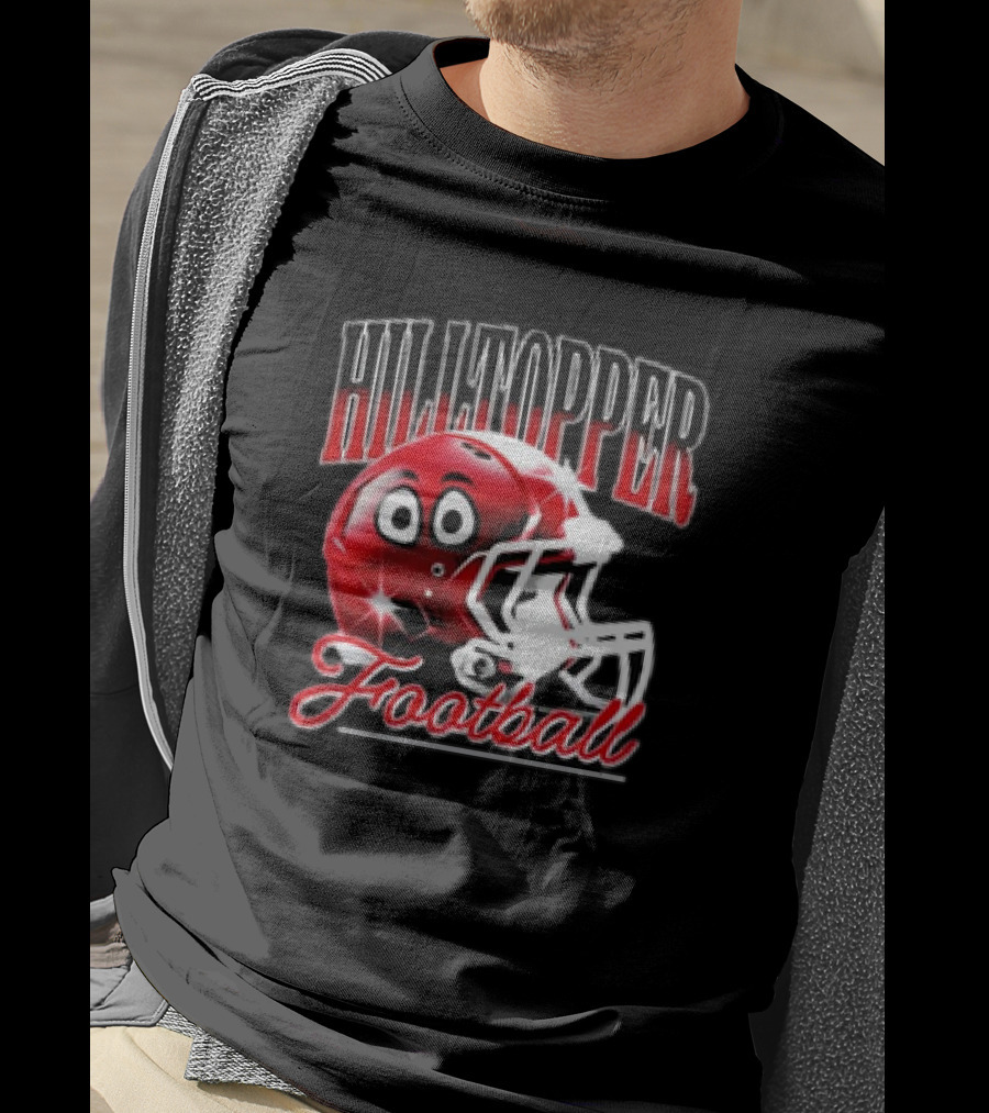 Hilltopper Football Big Red Helmet Pepper T-Shirt