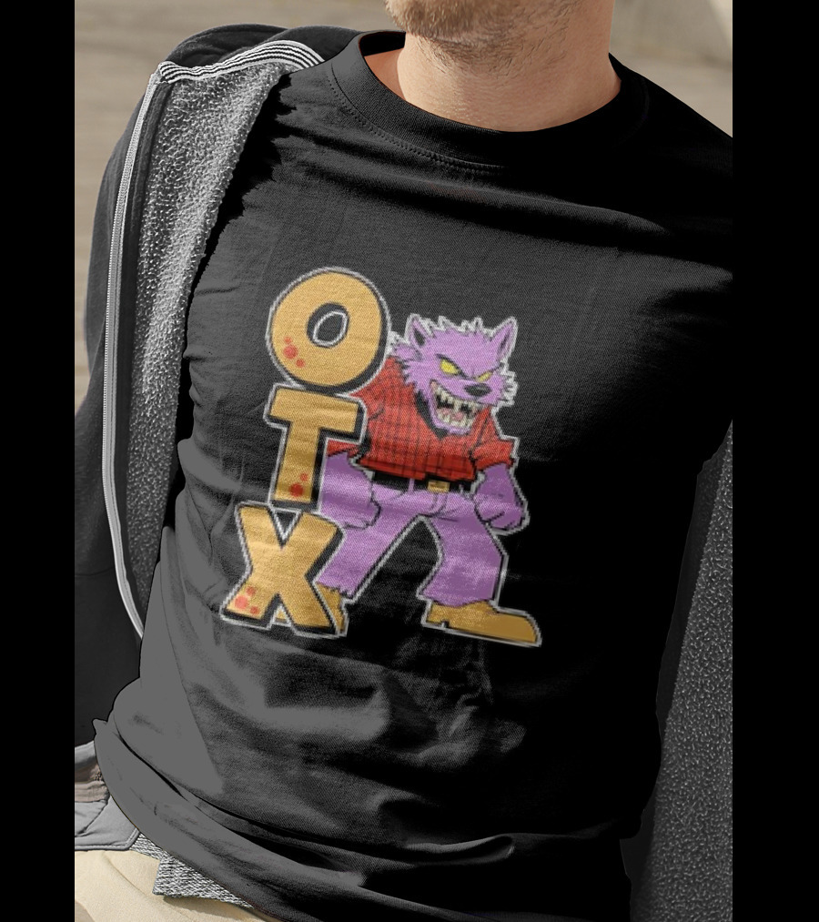 Otx Purple Werewolf In Plaid T-Shirt