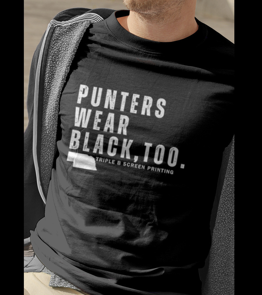 Punters Wear Black Too Triple B Screen Printing T-Shirt