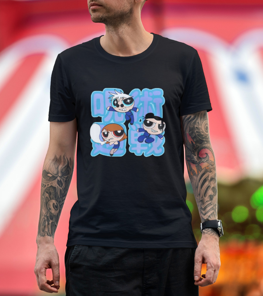 Jujutsu Kaisen Powerpuff Girls Gojo Satoru Mashup T-Shirt
