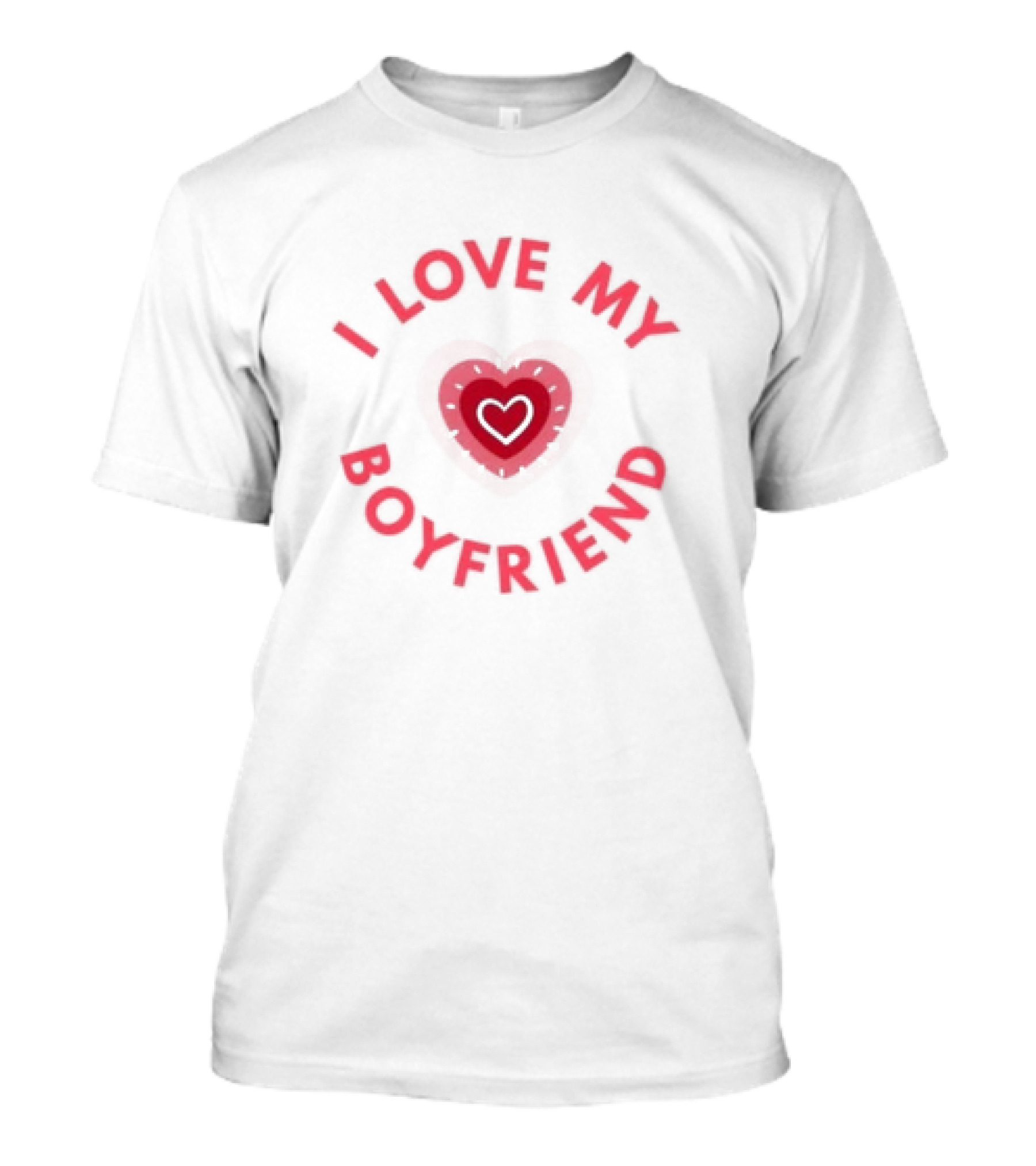 I Love My Boyfriend Heart Valentine Day T-Shirt