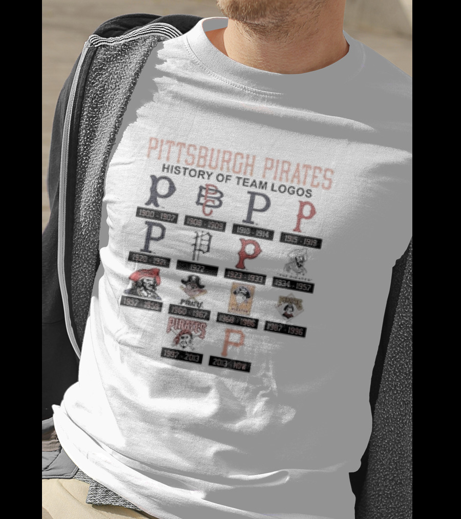 Pittsburgh Pirates History From 1900 To Now Showcasing Iconic Team Logo Evolution T-Shirt