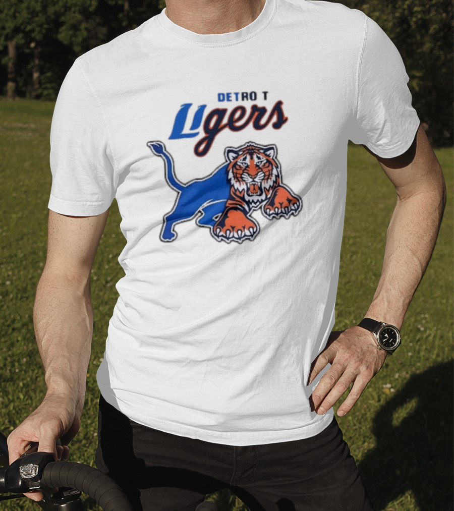 Detroit Ligers Detroit Tigers X Detroit Lions Crossover T-Shirt