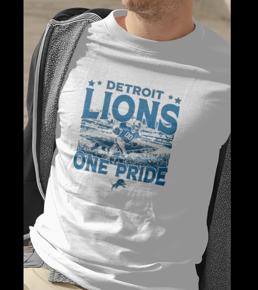 Detroit Lions One Pride Vintage Stadium Gameday T-Shirt