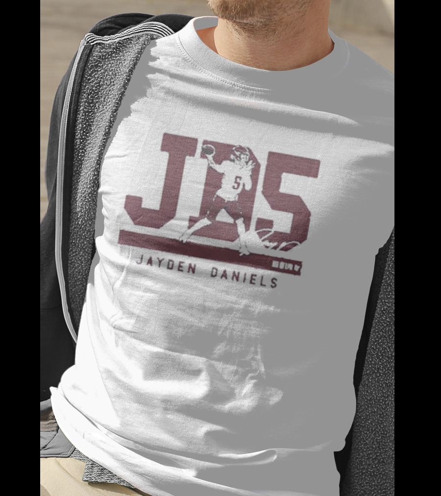 Jayden Daniels JD5 Quarterback Football Player Signature T-Shirt