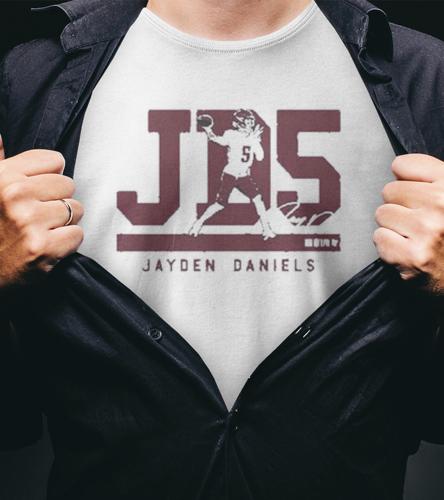 Jayden Daniels JD5 Quarterback Football Player Signature T-Shirt