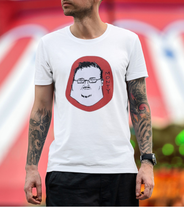Premium T-Shirt: Monty Drawing with Glasses and Goatee T-Shirt Monty Drawing with Glasses and Goatee T-Shirt