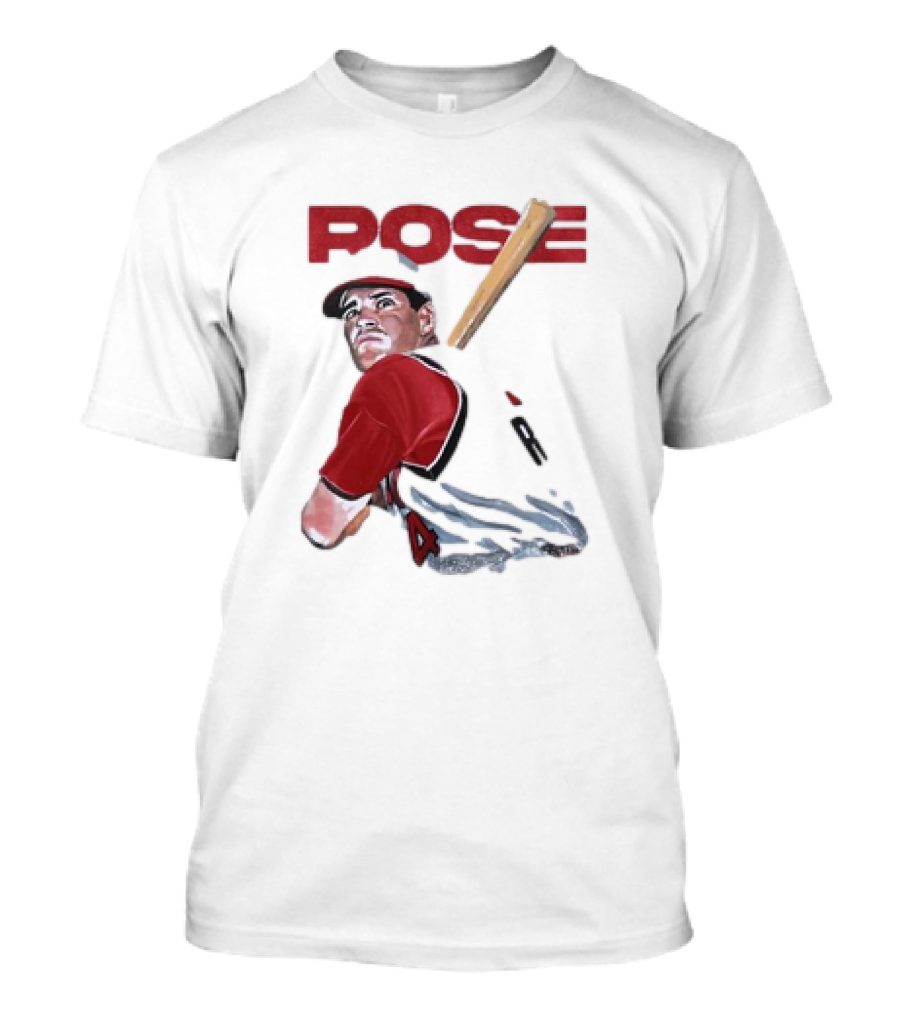PO$E Pete Rose Baseball Bat Sports T-Shirt