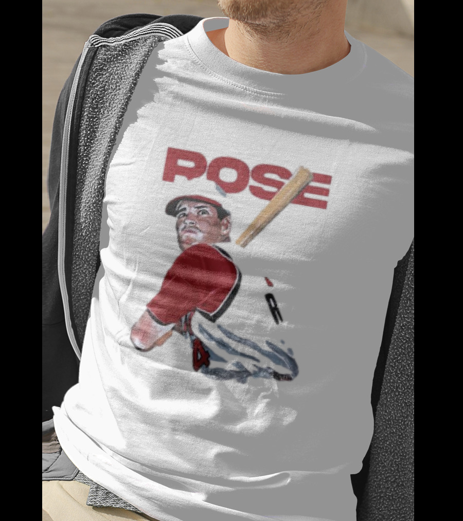 PO$E Pete Rose Baseball Bat Sports T-Shirt