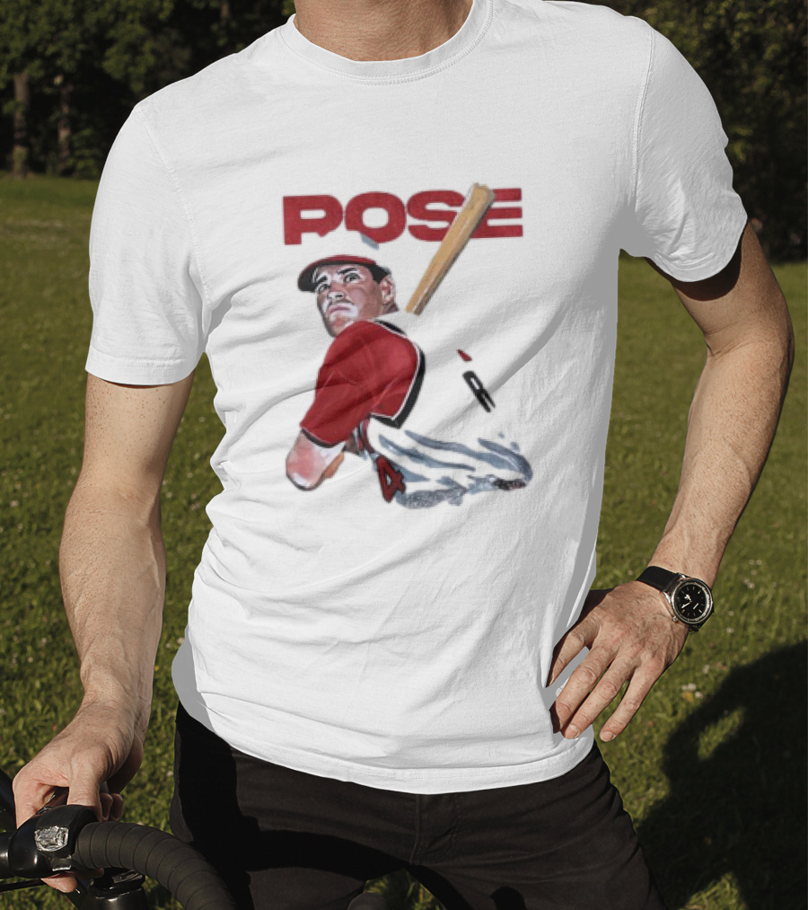 PO$E Pete Rose Baseball Bat Sports T-Shirt