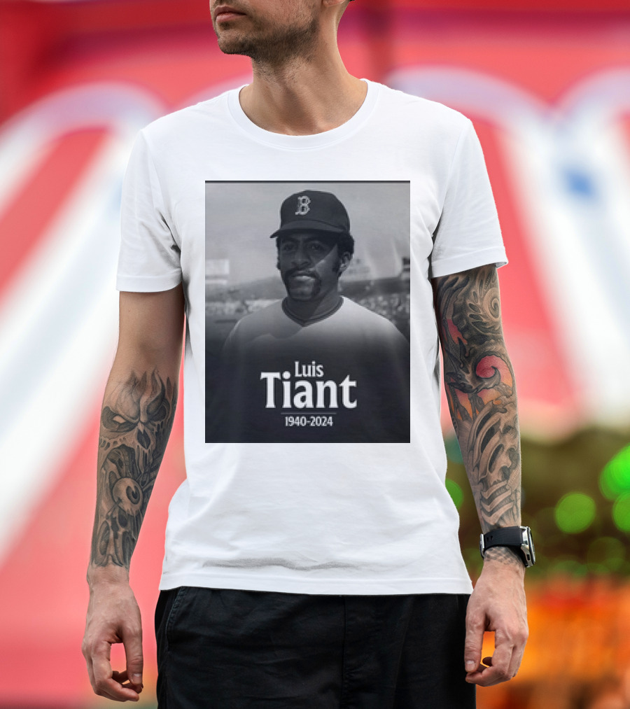 Luis Tiant 1940-2024 Boston Baseball Memorial T-Shirt