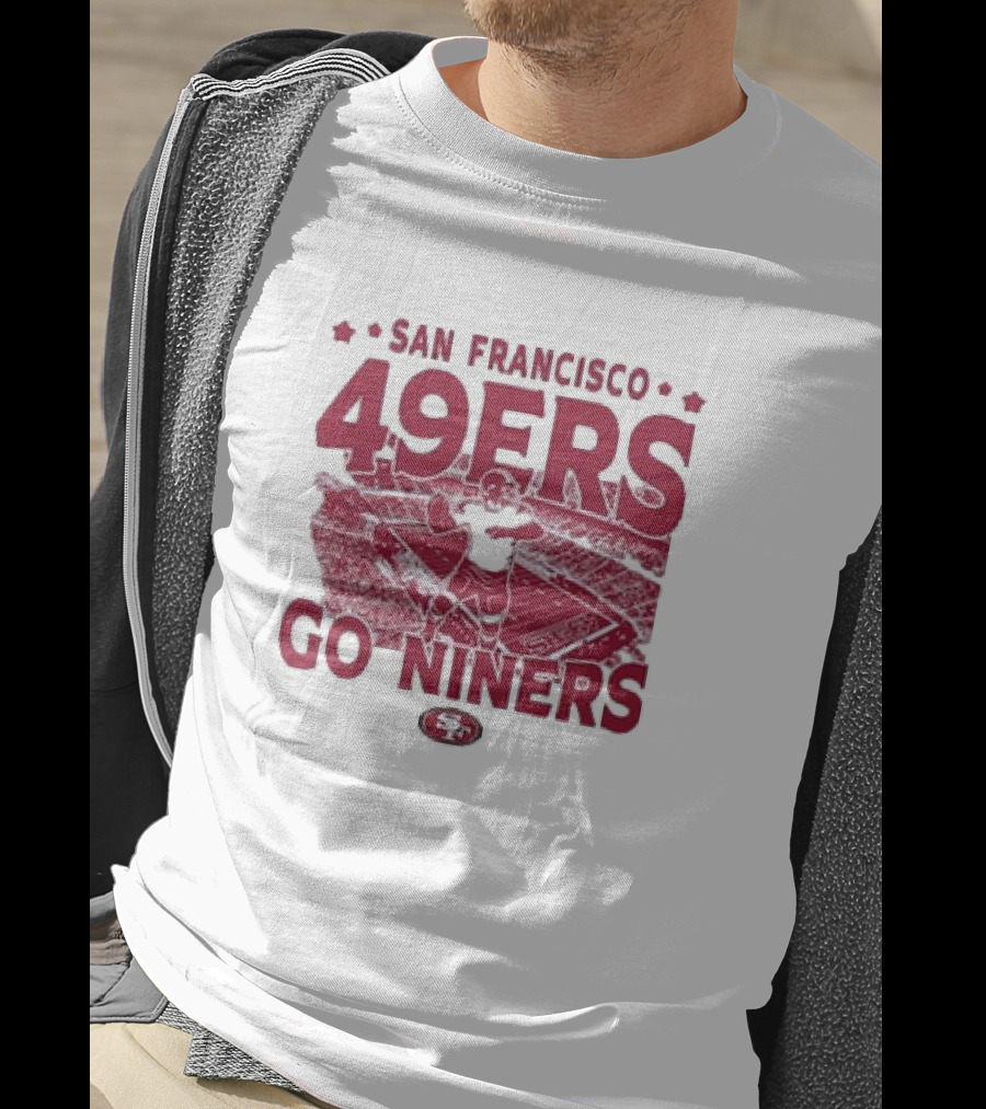 San Francisco 49ers Go Niners Vintage Stadium Football T-Shirt