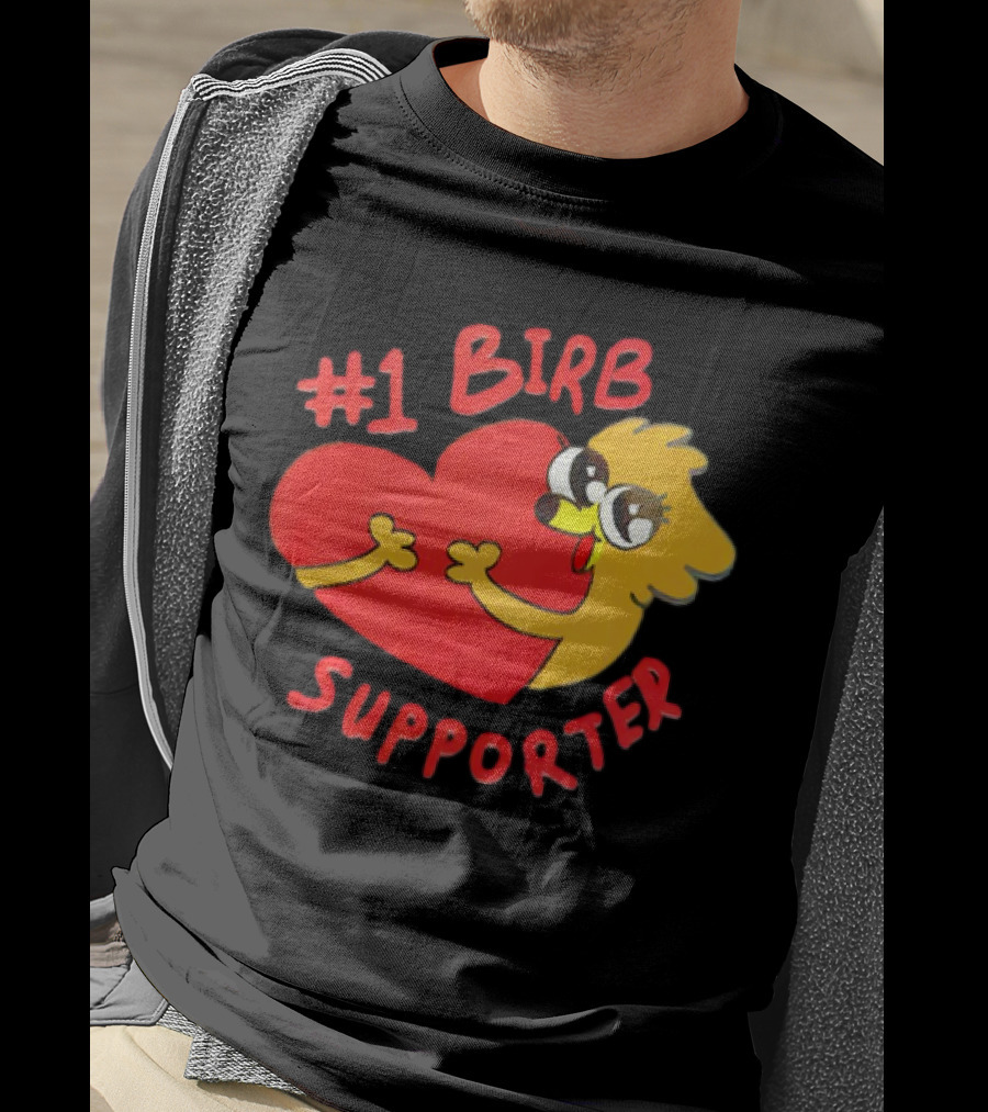 1 Birb Supporter Heart Hug T-Shirt