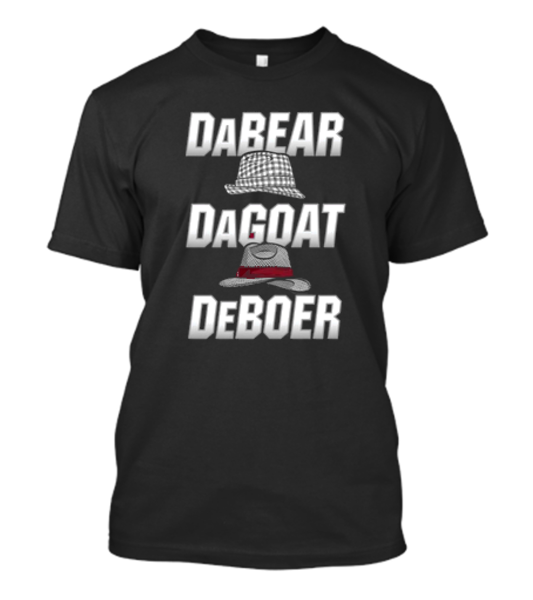 Alabama Crimson Tide DaBear DaGoat DeBoer Fedora Hat T-Shirt