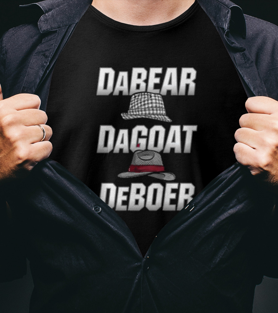 Alabama Crimson Tide DaBear DaGoat DeBoer Fedora Hat T-Shirt