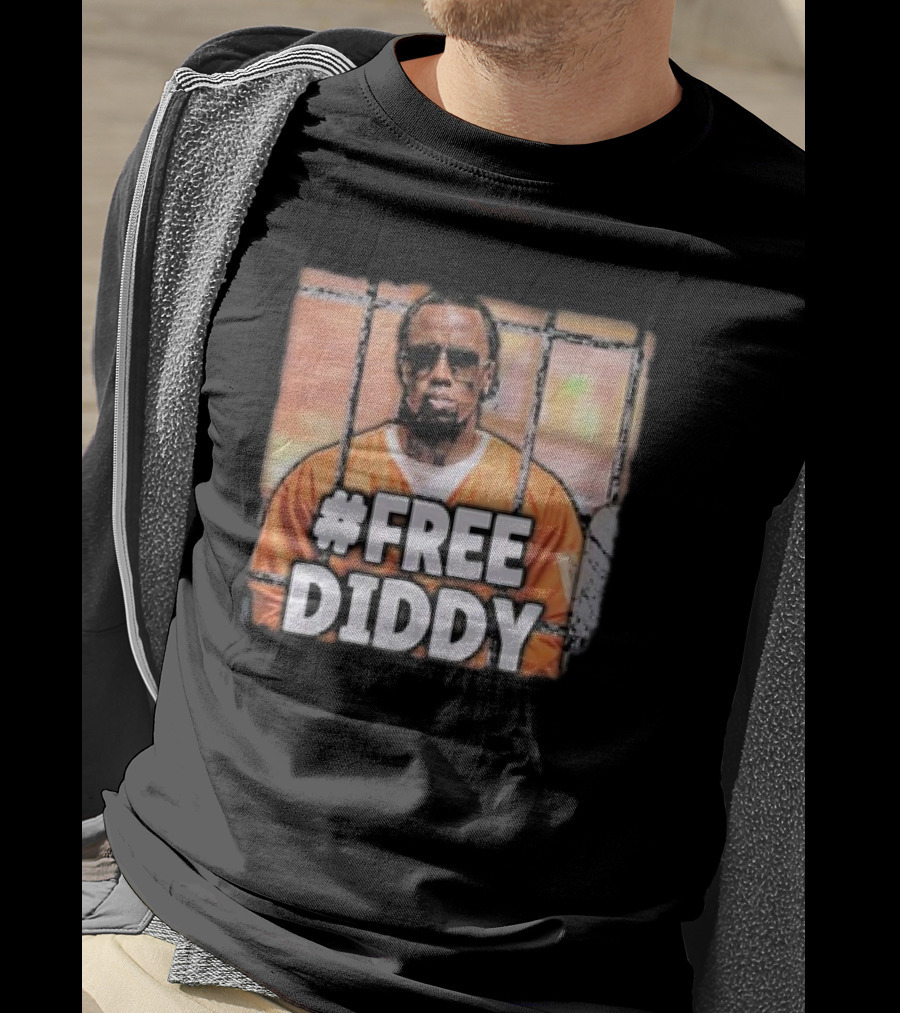FreeDiddy Free Diddy Orange Prison Bars T-Shirt
