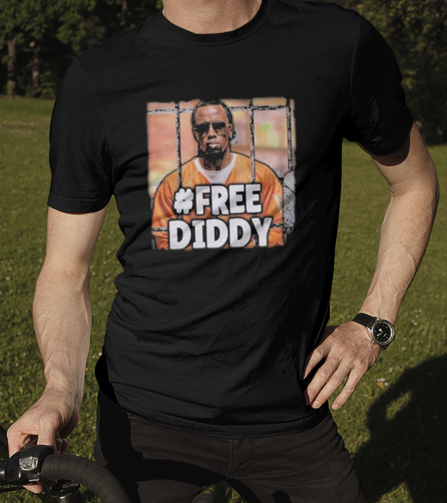 FreeDiddy Free Diddy Orange Prison Bars T-Shirt