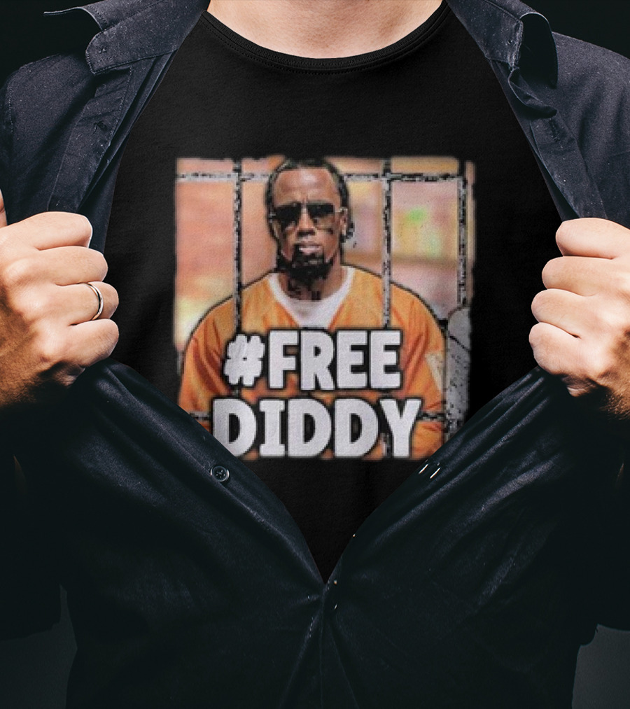 FreeDiddy Free Diddy Orange Prison Bars T-Shirt