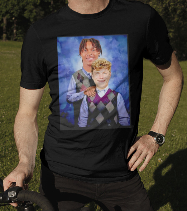 Justin Jefferson JJ McCarthy Minnesota Vikings Step Brothers Football Comedy Crossover T-Shirt