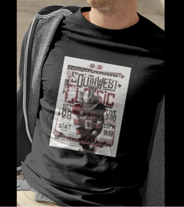 Southwest Classic Texas A&M Aggies Vs Arkansas Razorbacks September 28 Live 2:30 On ESPN T-Shirt