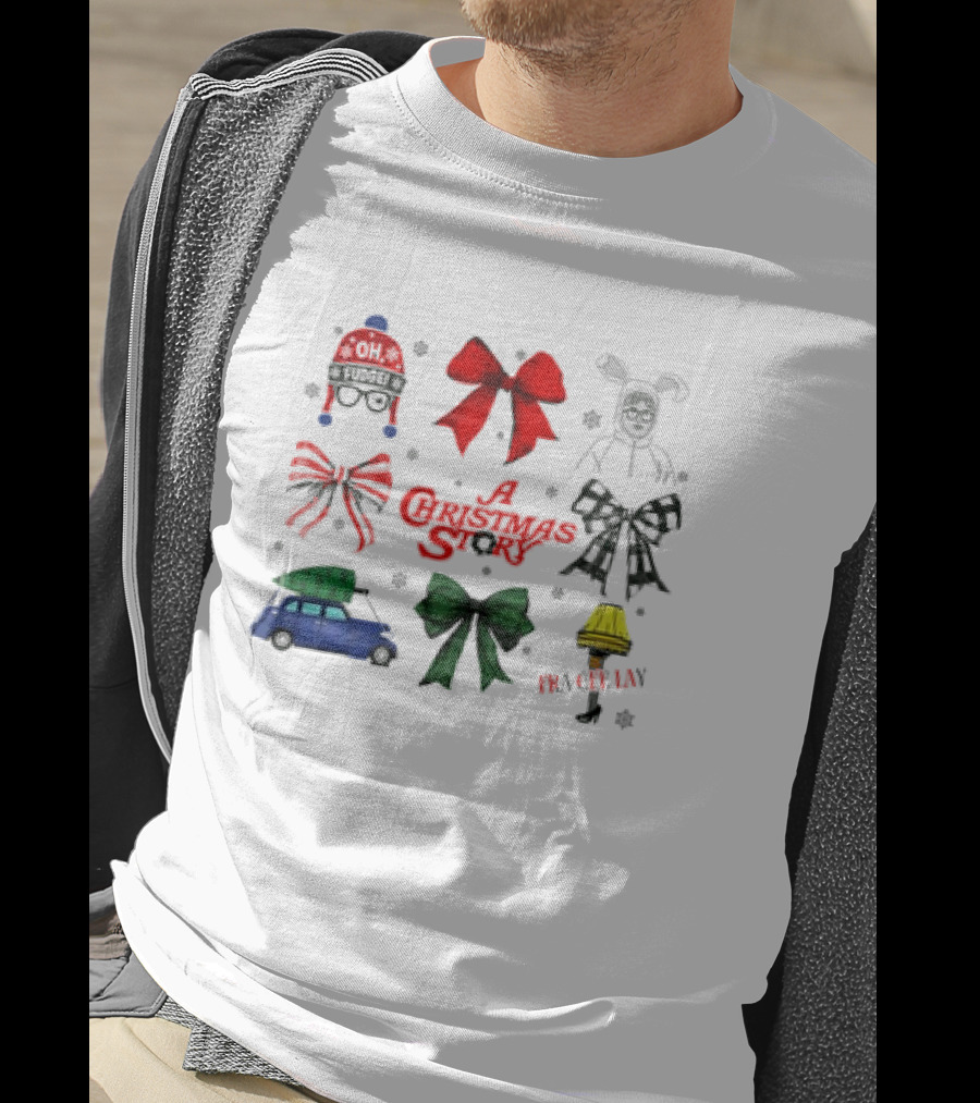 A Christmas Story Oh Fudge Fra-Gee-Lay Bunny Car Leg Lamp Bow T-Shirt
