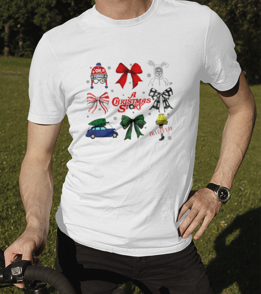 A Christmas Story Oh Fudge Fra-Gee-Lay Bunny Car Leg Lamp Bow T-Shirt