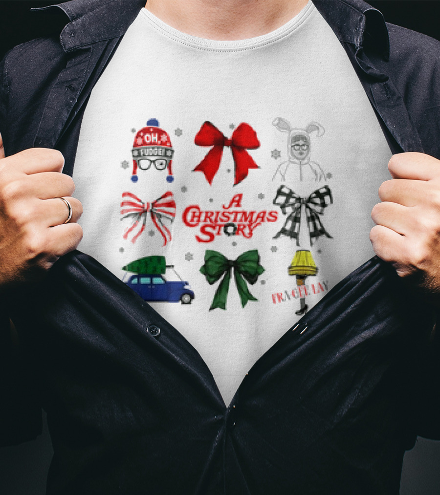 A Christmas Story Oh Fudge Fra-Gee-Lay Bunny Car Leg Lamp Bow T-Shirt