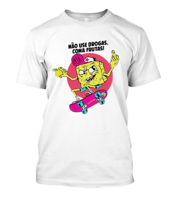 Venom Não Use Drogas Coma Frutas Skateboarding Cartoon Roswell New Mexico 1947 UFO Beam T-Shirt