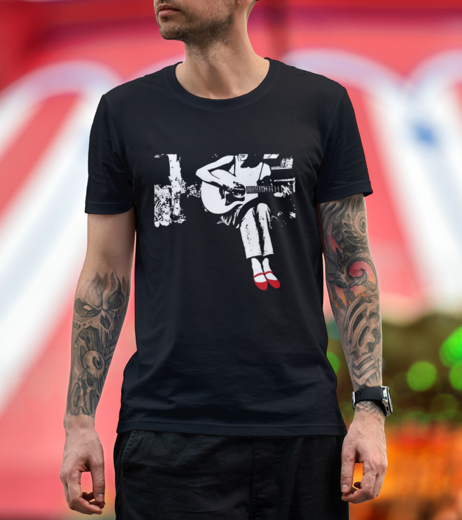 Devon Gabriella Acoustic Guitar with Red Shoes T-Shirt