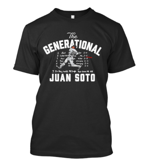 The Generational Juan Soto Baseball Analysis Play-by-Play Yankees T-Shirt
