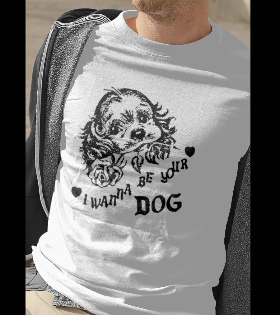 I Wanna Be Your Dog Bread And Water Print T-Shirt
