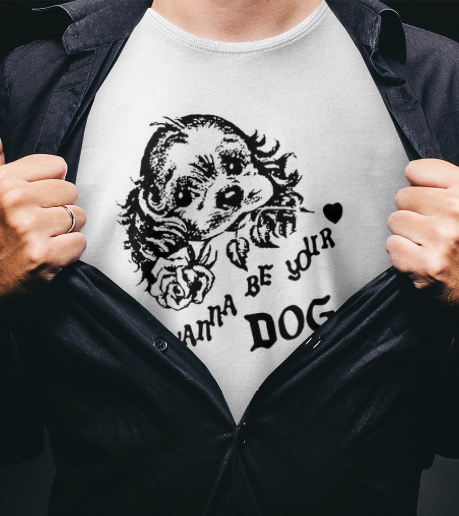 I Wanna Be Your Dog Bread And Water Print T-Shirt
