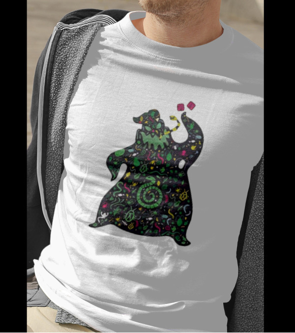 Bugs And Oogie Boogie Colorful Swirl And Leaf T-Shirt