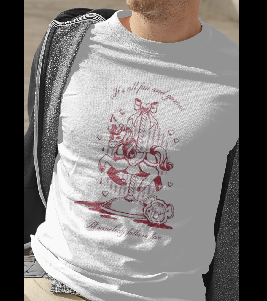 It's All Fun And Games 'Til Somebody Falls In Love Carousel Unicorn Melanie Martinez T-Shirt
