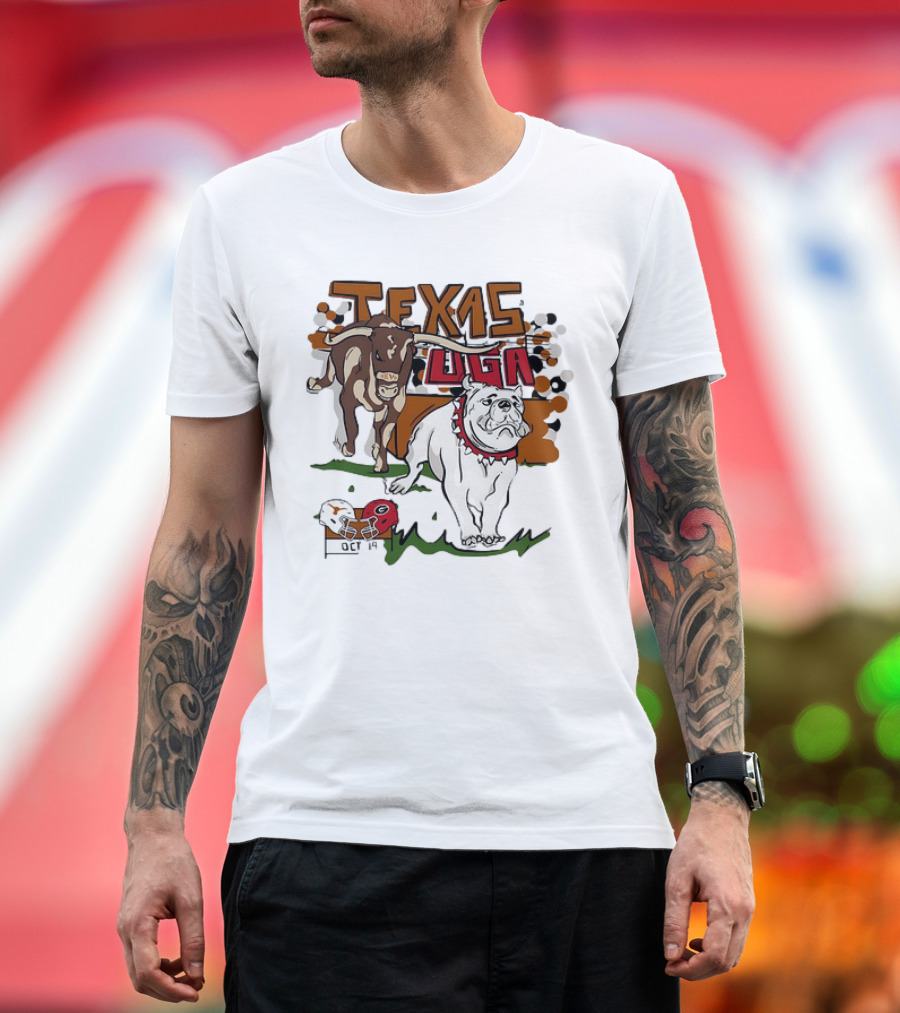 Texas Longhorns UGA Bulldogs October 19 Showdown T-Shirt