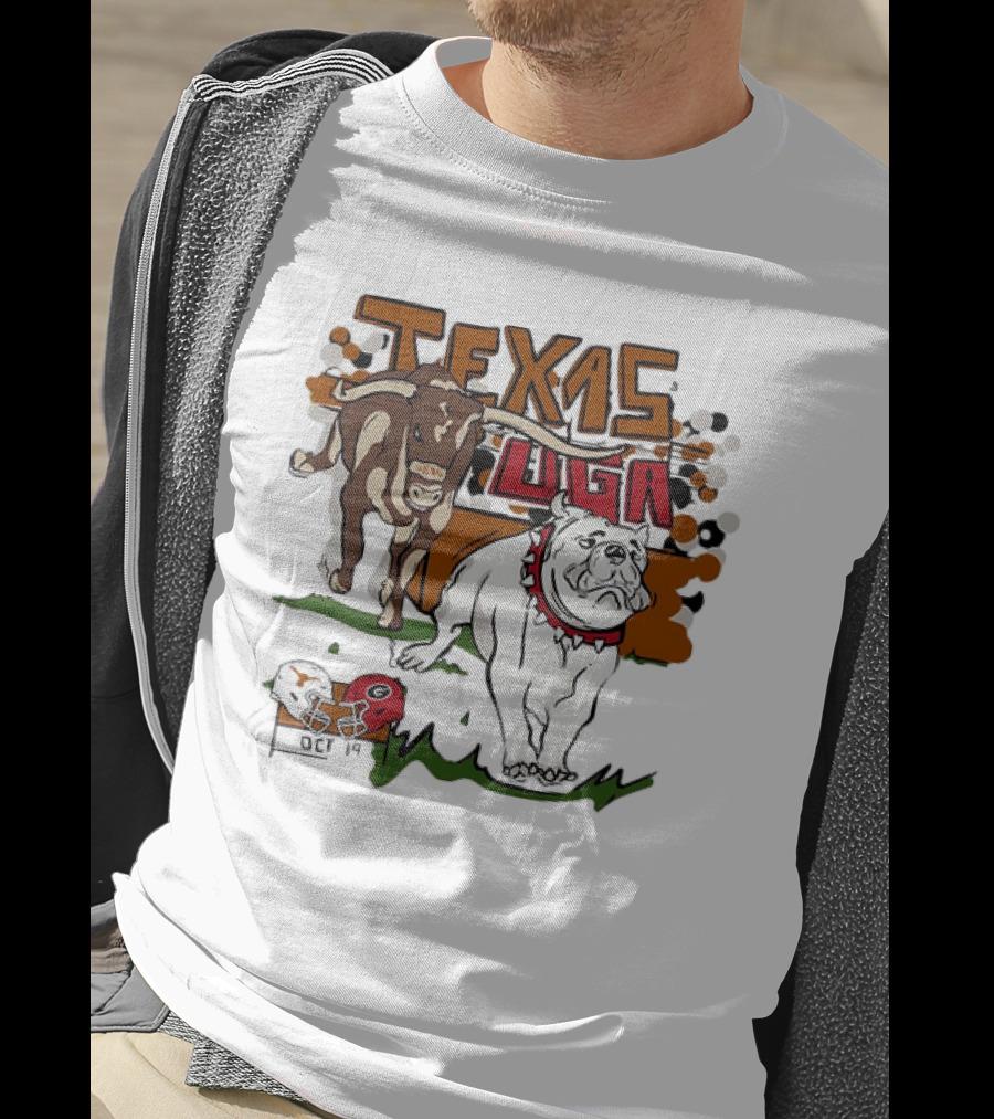 Texas Longhorns UGA Bulldogs October 19 Showdown T-Shirt