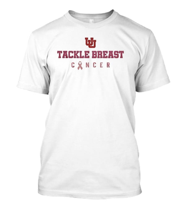 Utah U Tackle Breast Cancer Pink Ribbon Awareness T-Shirt