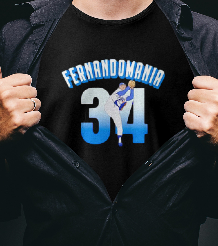 Fernandomania Vintage 34 Baseball Pitcher Iconic T-Shirt