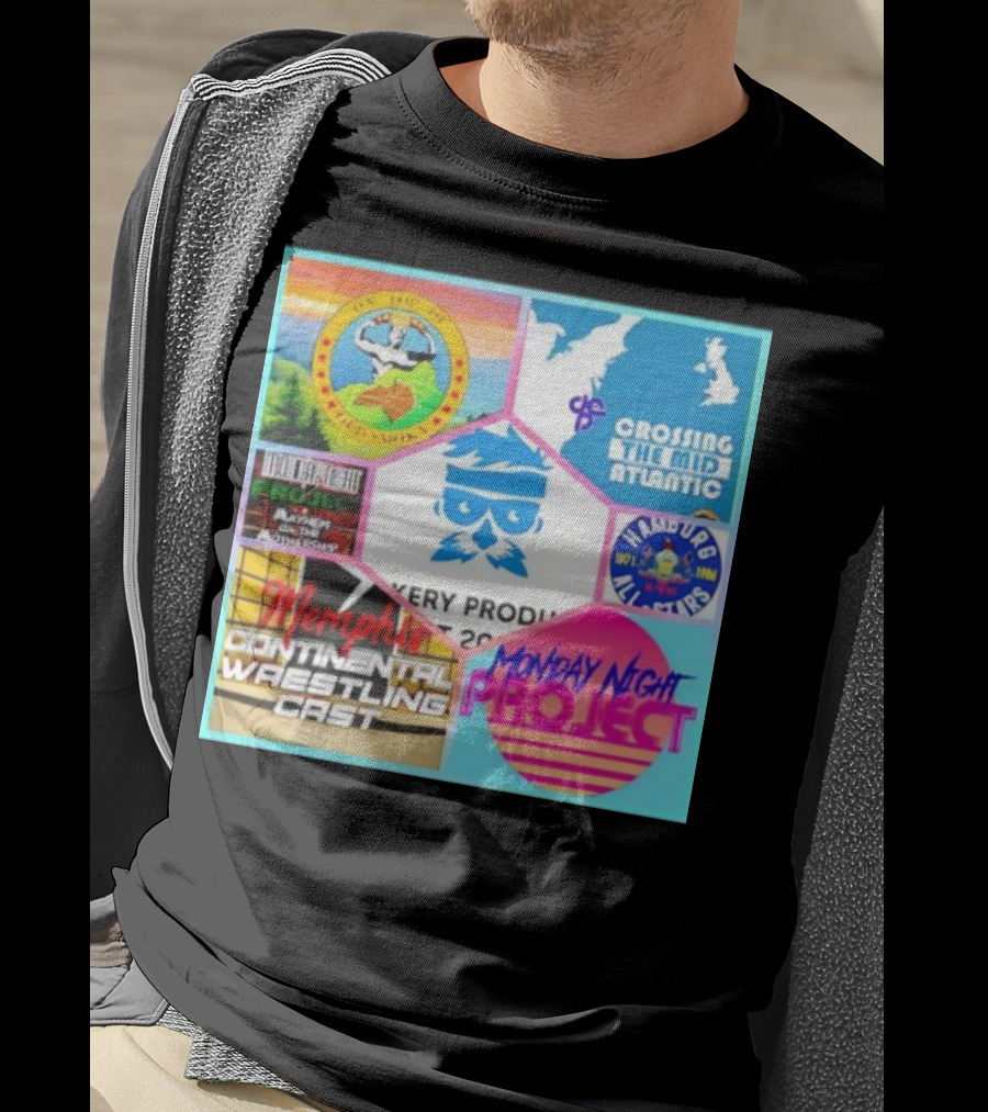 Memphis Continental Wrestling Cast Monday Night Project Crossing The Mid Atlantic T-Shirt