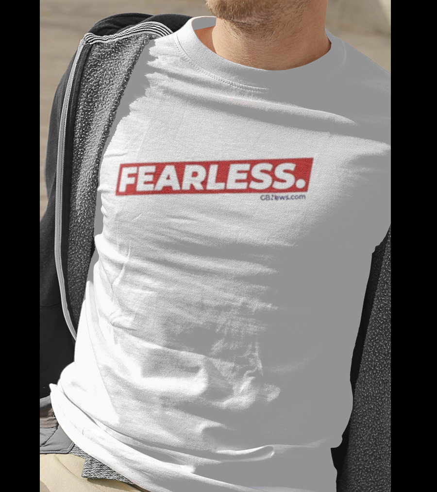 Fearless GBnews.com Bold Red Text T-Shirt
